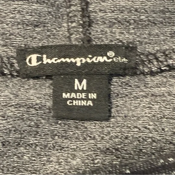 Champion Black Hoodie Sweatshirt Size M - Picture 4 of 9